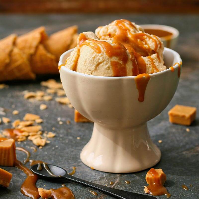 caramel toffee crunch ice cream image