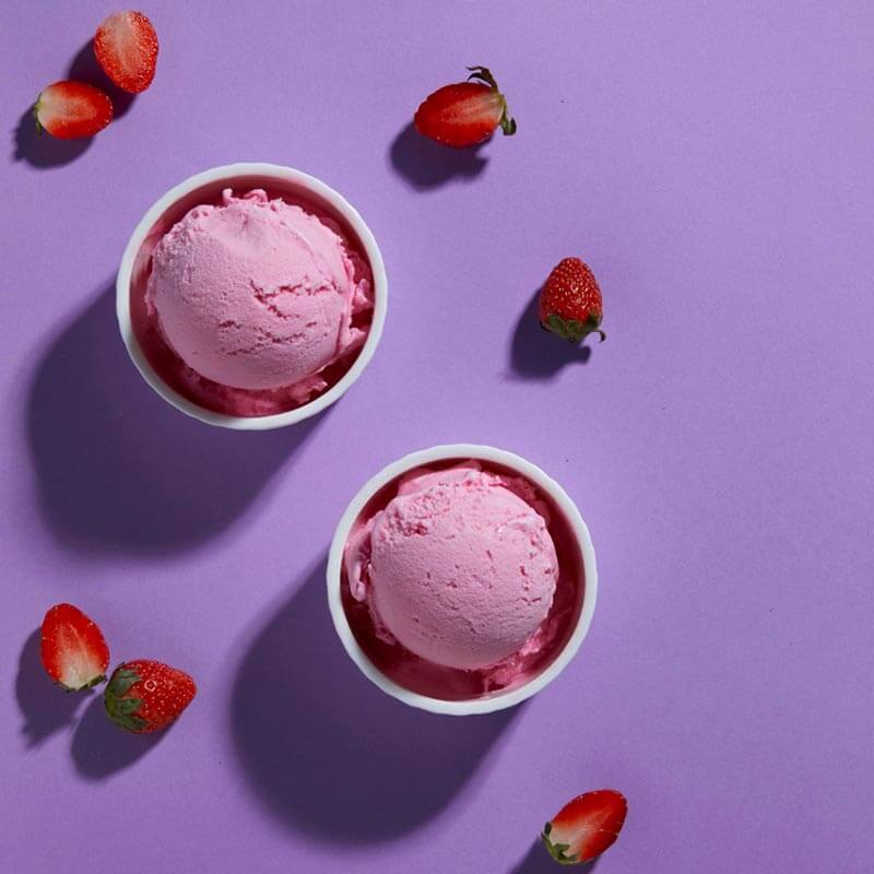 strawberry chunks ice cream image